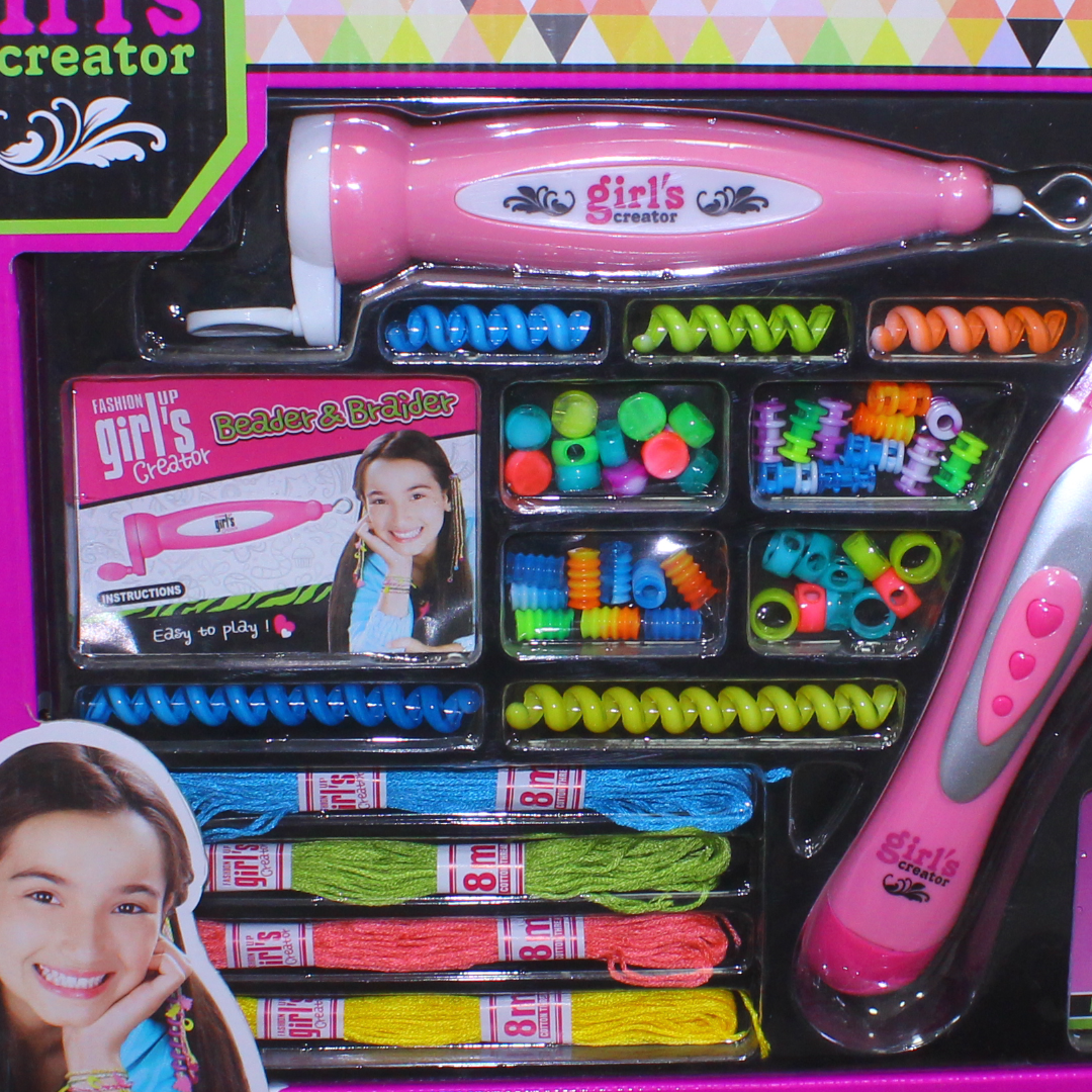 Girl's Creator 2-in-1 Double The Fun Hair Beader and Braider Set