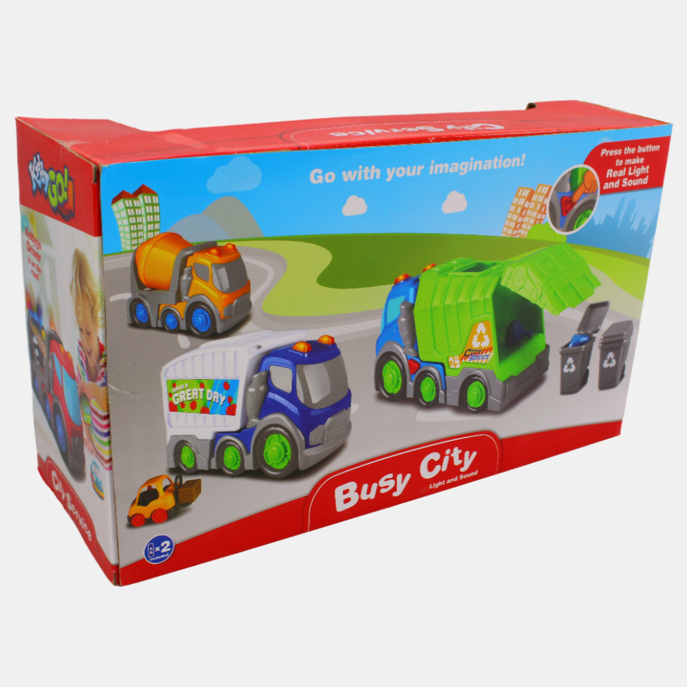 DHTS10360J\City Service 31Cm Slip Car With Light And Sound