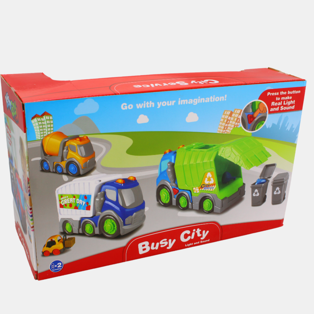 DHTS10362J\City Service 31Cm Slip Car With Light And Sound