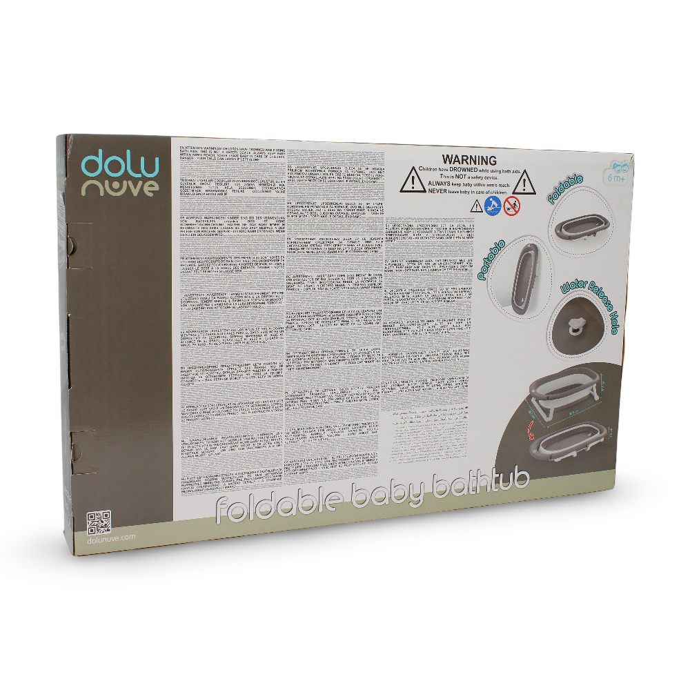 Dolu Nuove Foldable Baby Bathtub - Grey