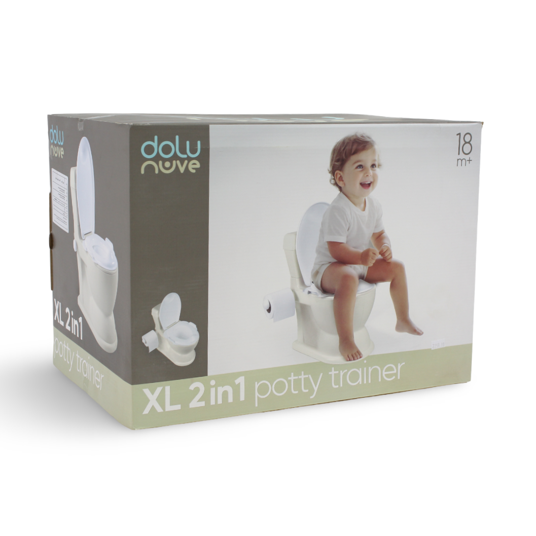 Dolu Nuve XL 2-in-1 Educational Potty Trainer – White
