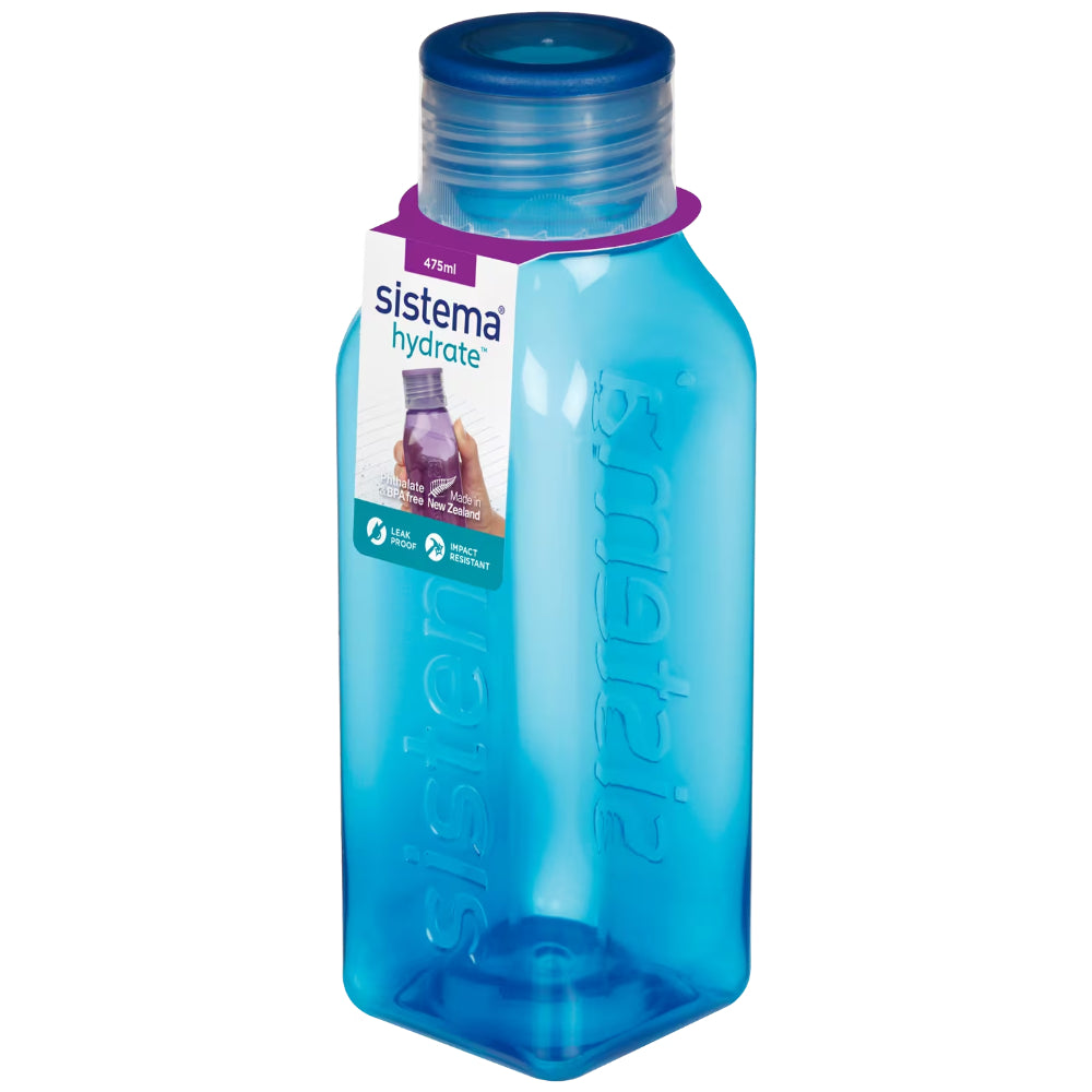 Sistema Hydrate Square Bottle 475ml – Blue