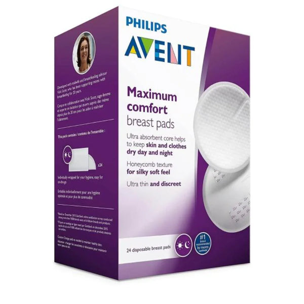 Philips Avent Disposable Breast Pads Day – 24 Pieces - Baby Essentials