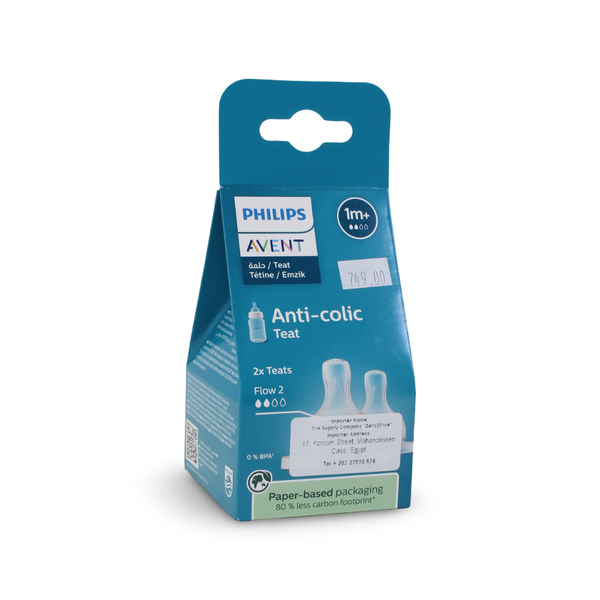 Philips Avent Anti-Colic Teats 1m+ Flow 2