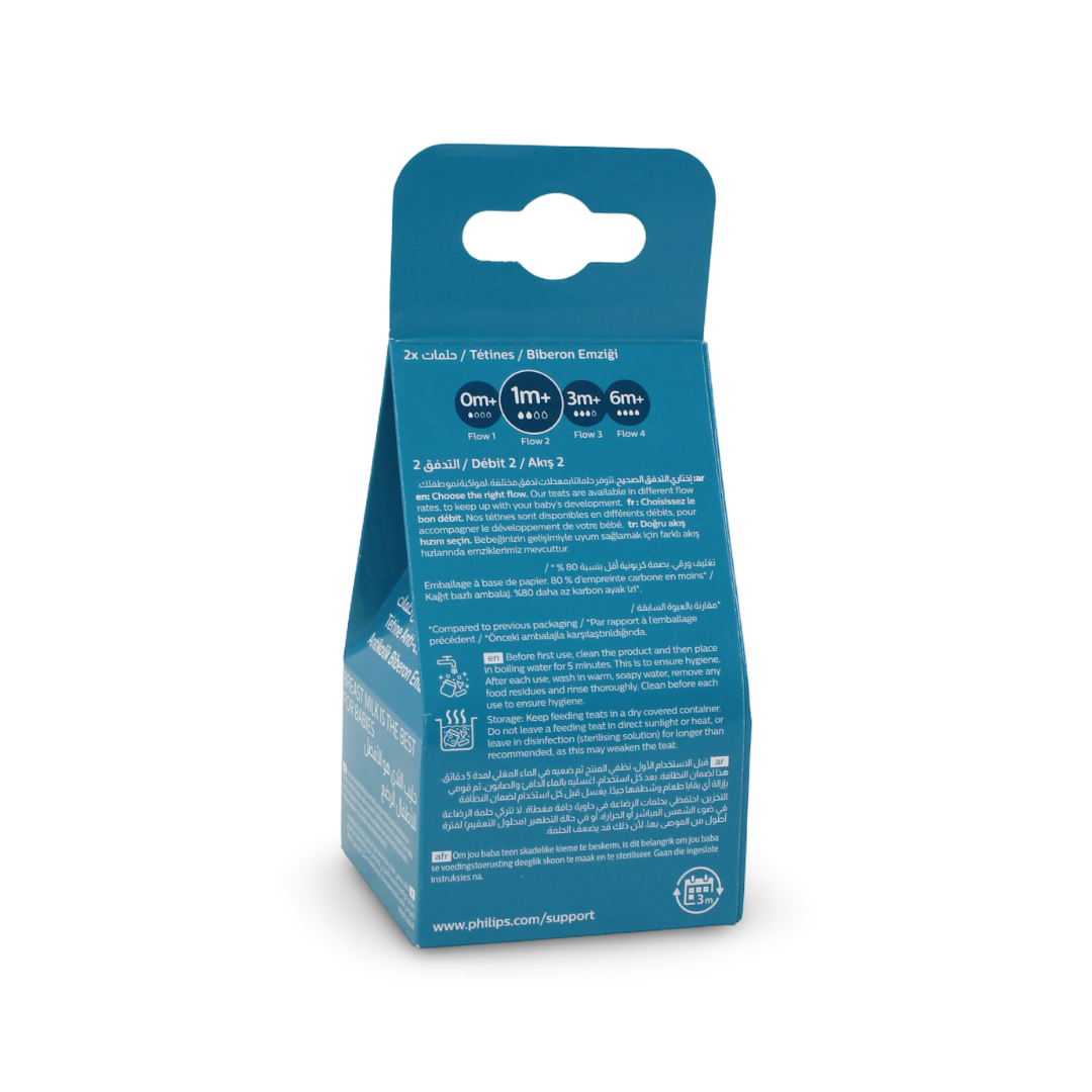 Philips Avent Anti-Colic Teats 1m+ Flow 2