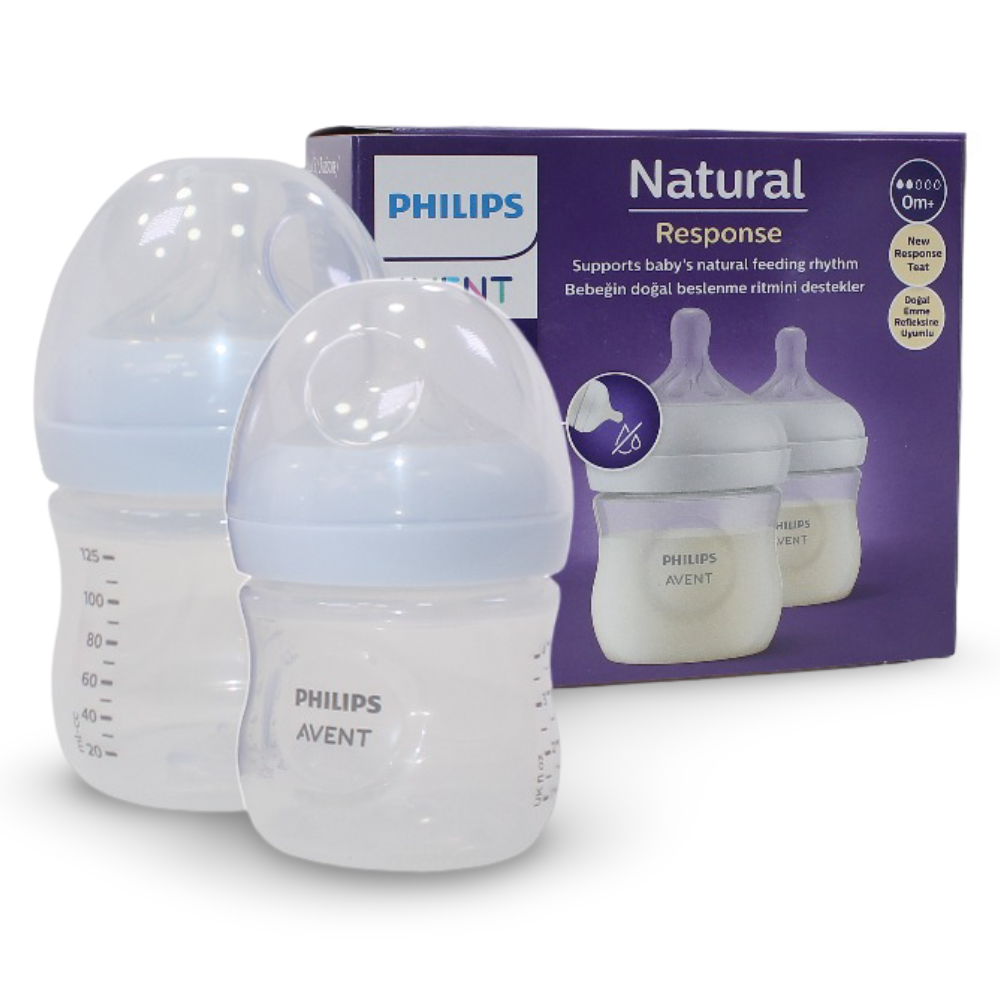 Pack of 2 - Avent Natural Bottle Response (0M+) 125ml
