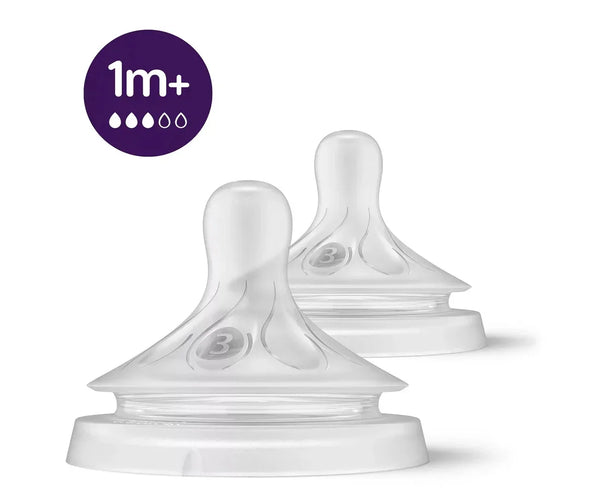 Pack of 2 - Philips Avent Natural Response Nipple Flow 3 (1M+)
