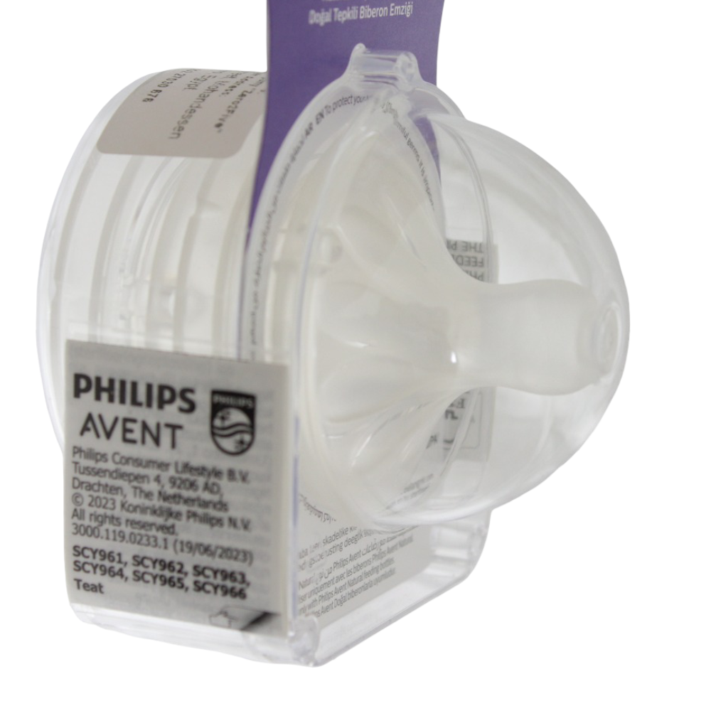 Pack of 2 - Philips Avent Natural Response Nipple Flow 3 (1M+)