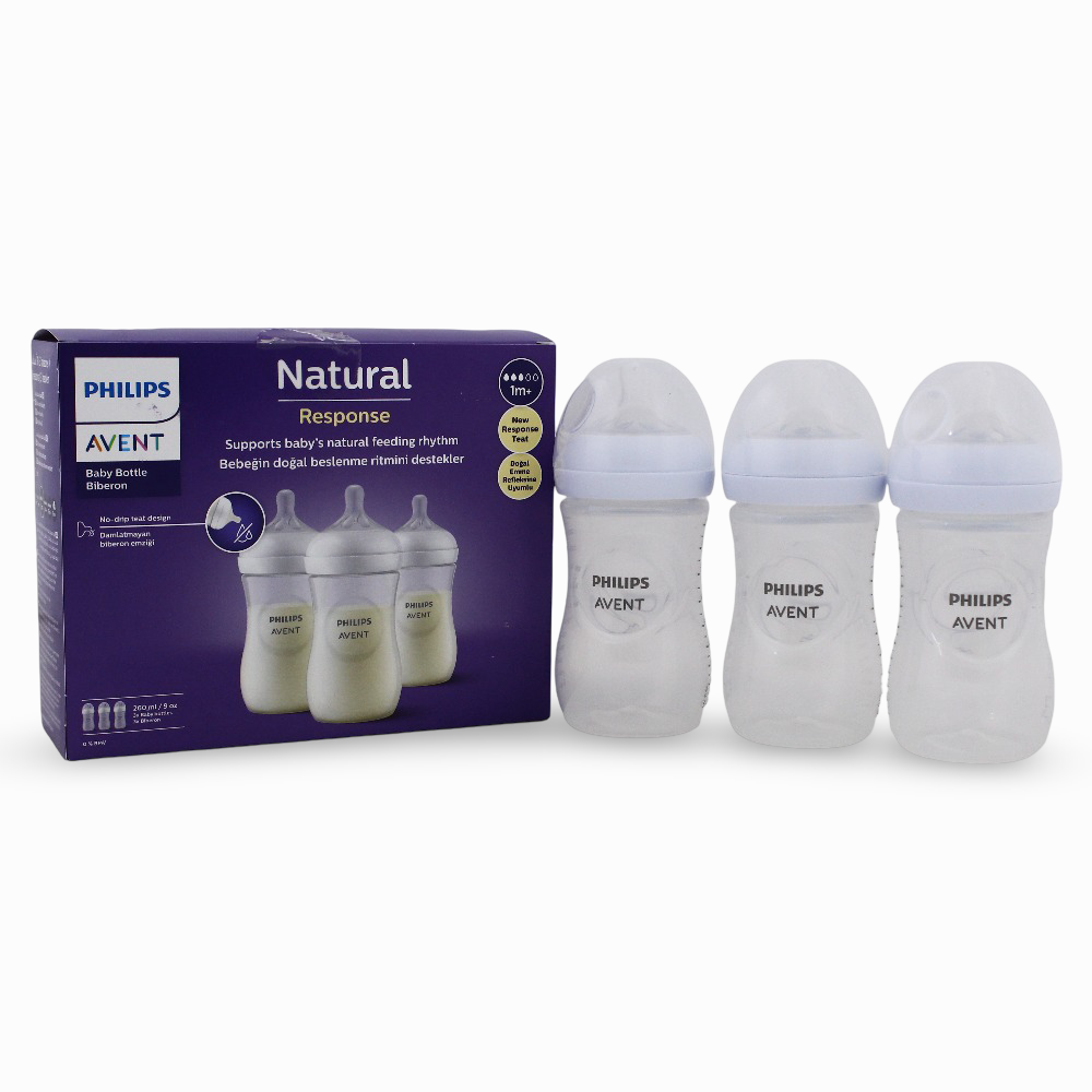 Philips Avent Natural Baby Bottles Set 260ml - 3 Bottles
