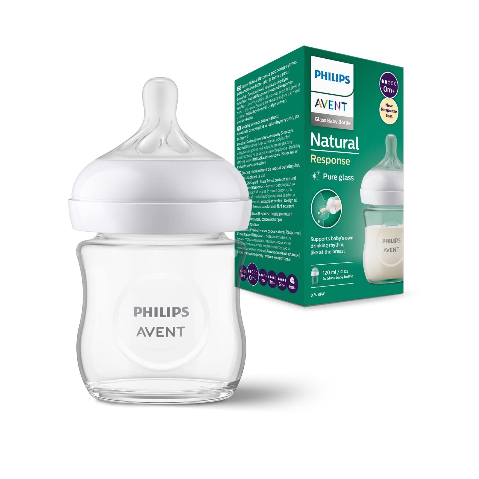 Philips Avent Natural Bottle Glass Response (0M+) 120ml - 1 Pack