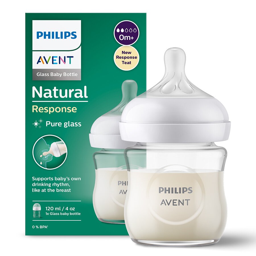 Philips Avent Natural Bottle Glass Response (0M+) 120ml - 1 Pack