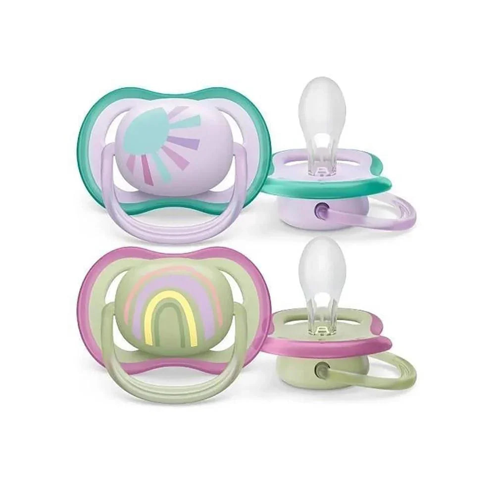Philips Avent Ultra Air Pacifiers Sun & Rainbow (0-6m) – 2 Pcs