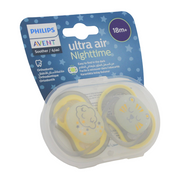 Philips Avent Ultra Air Nighttime Pacifiers – Glow-in-the-Dark (2 Pack, 18m+)