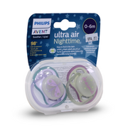 Philips Avent Ultra Air Nighttime Soother 0–6M (2 Pack)
