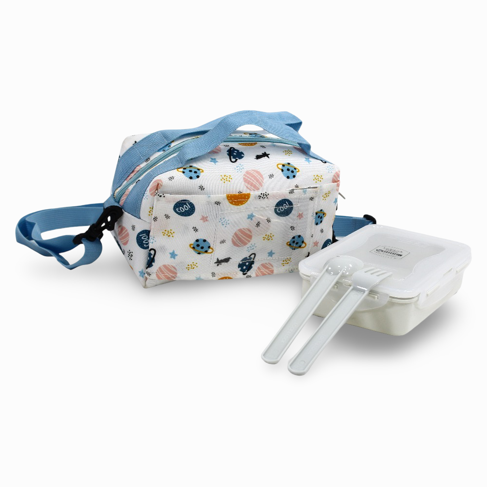 Lock 'n Lock Lunch Box with a Lunch Bag – Multicolored