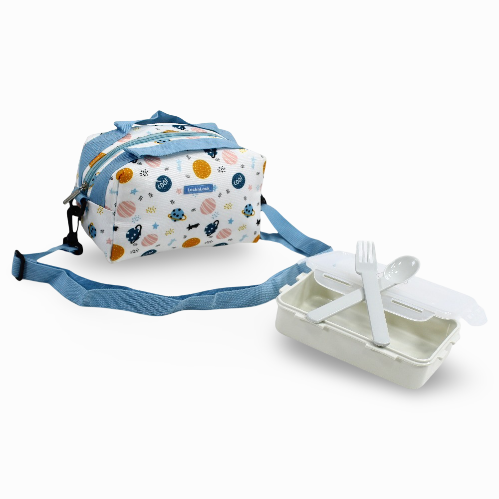 Lock 'n Lock Lunch Box with a Lunch Bag – Multicolored