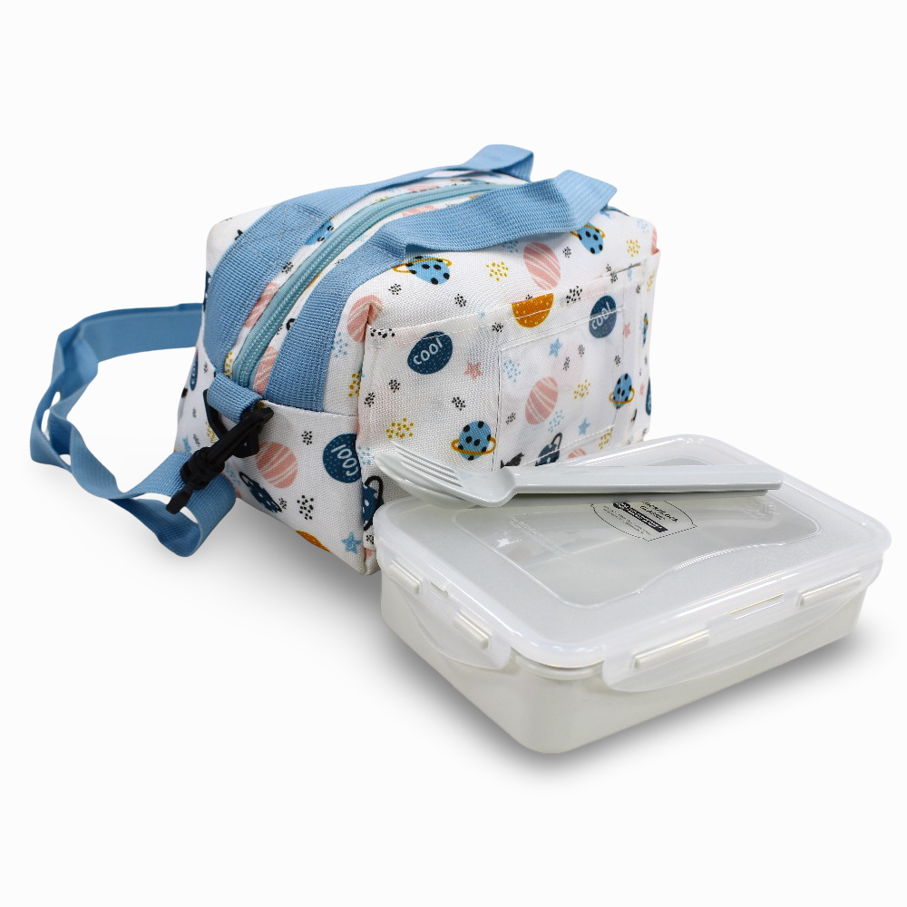 Lock 'n Lock Lunch Box with a Lunch Bag – Multicolored