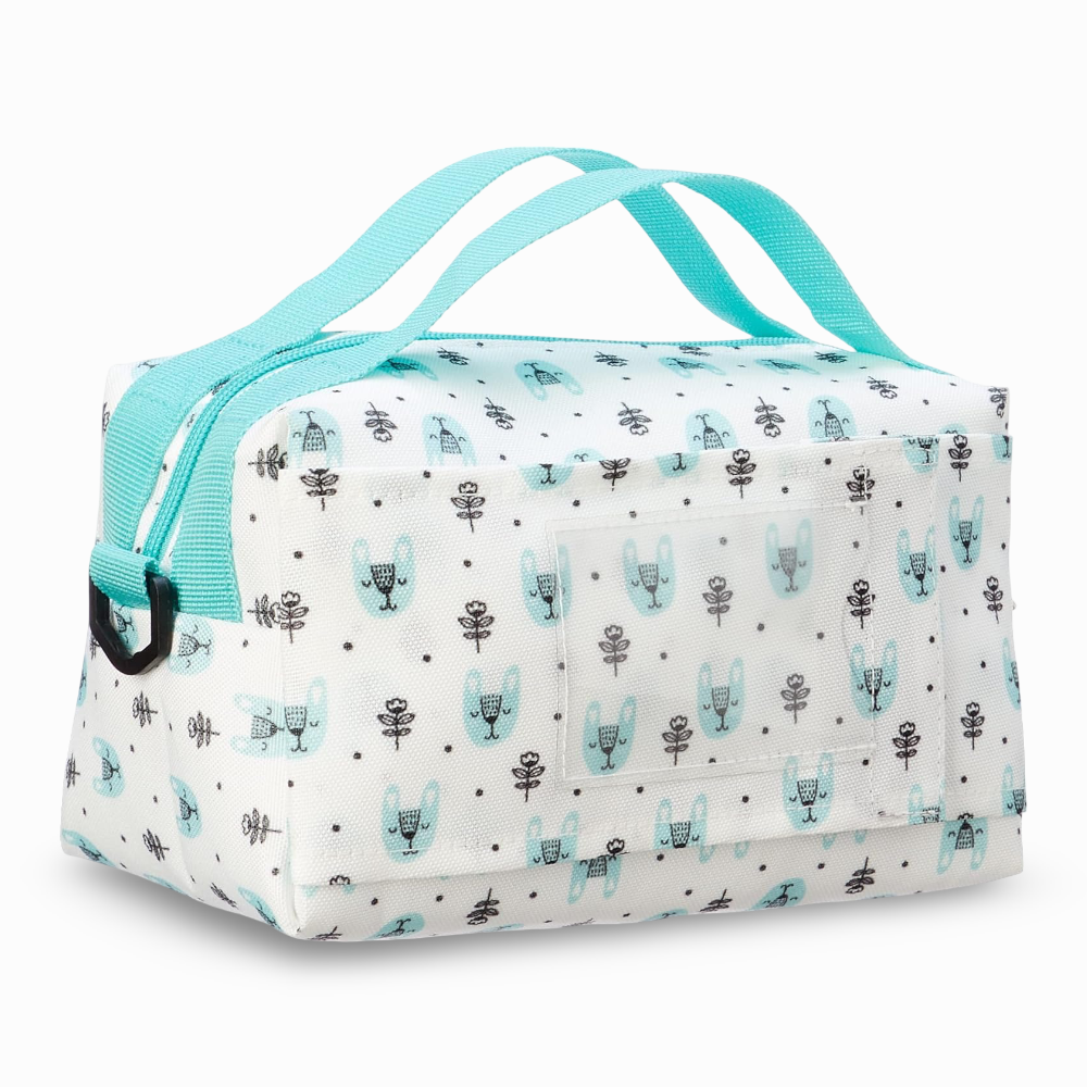 Lock 'n Lock Lunch Box with a Lunch Bag – White & Mint