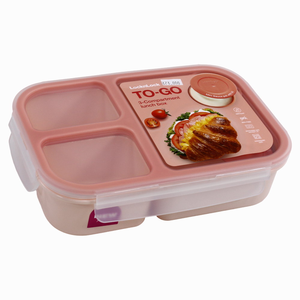 Divided Lunchbox – 980ml (Pink)