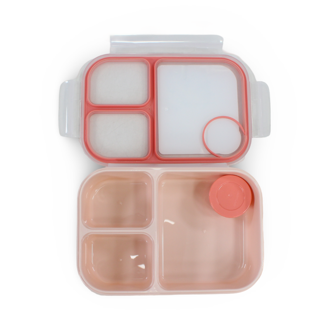 Lock n' Lock To-Go 3-Compartment Lunch Box 980ml – Pink