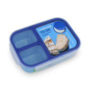 Lock n' Lock To-Go 3-Compartment Lunch Box 980ml – Blue