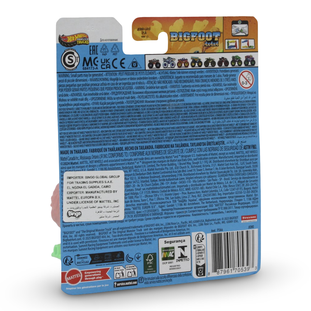 Mattel Hot Wheels Monster Truck – 1:64 Scale