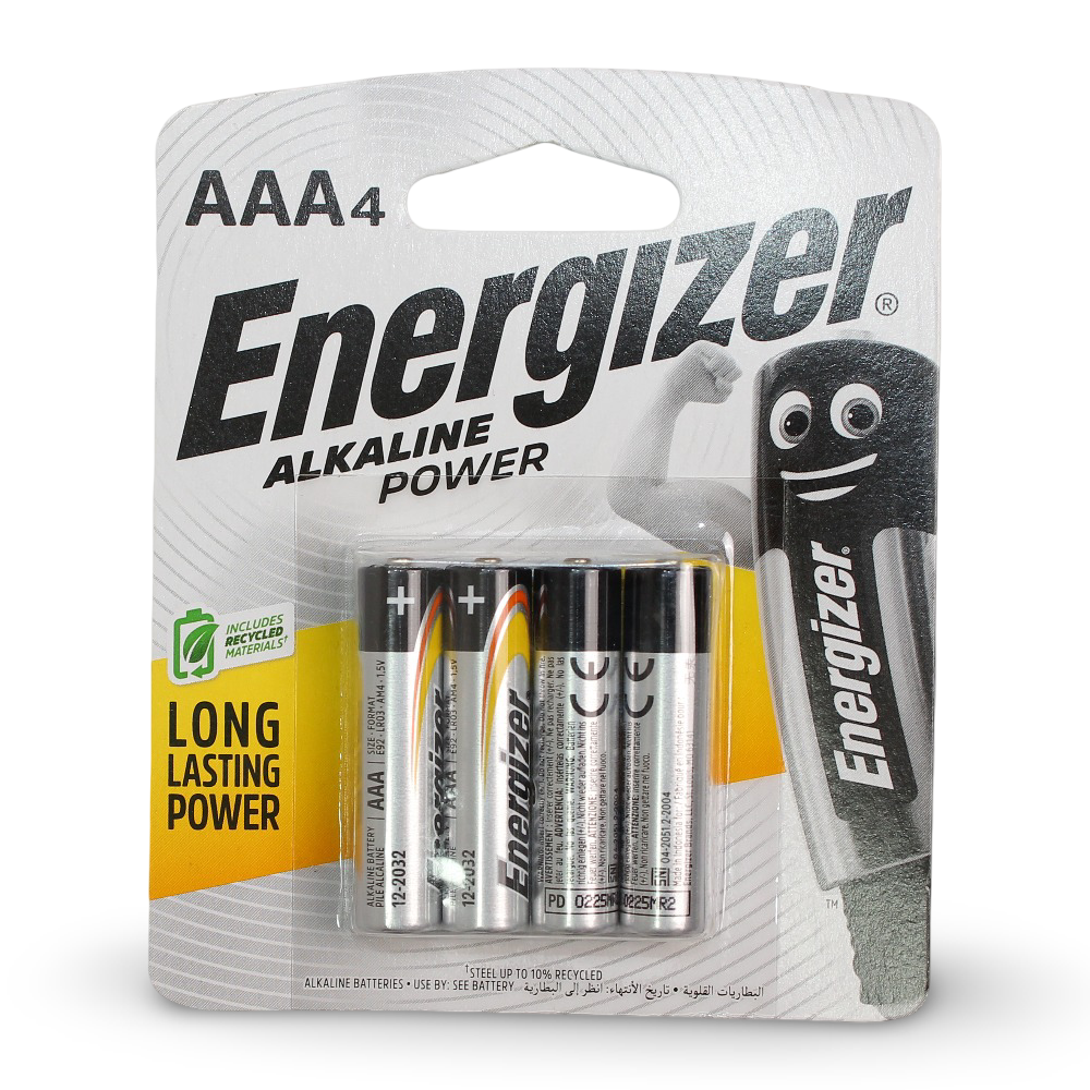 4-Pack of Energizer AAA Alkaline Power Batteries