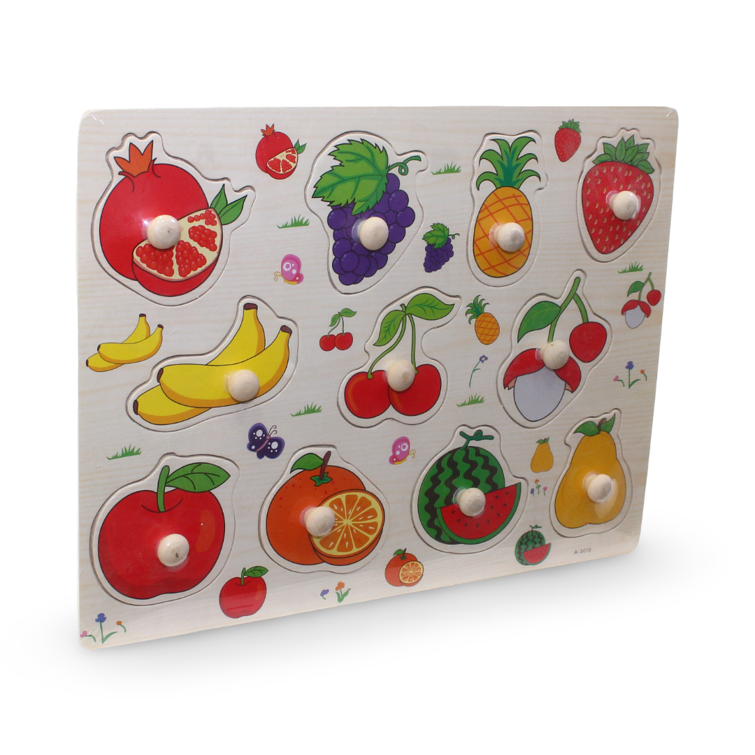 Wooden Fruits Knob Puzzle