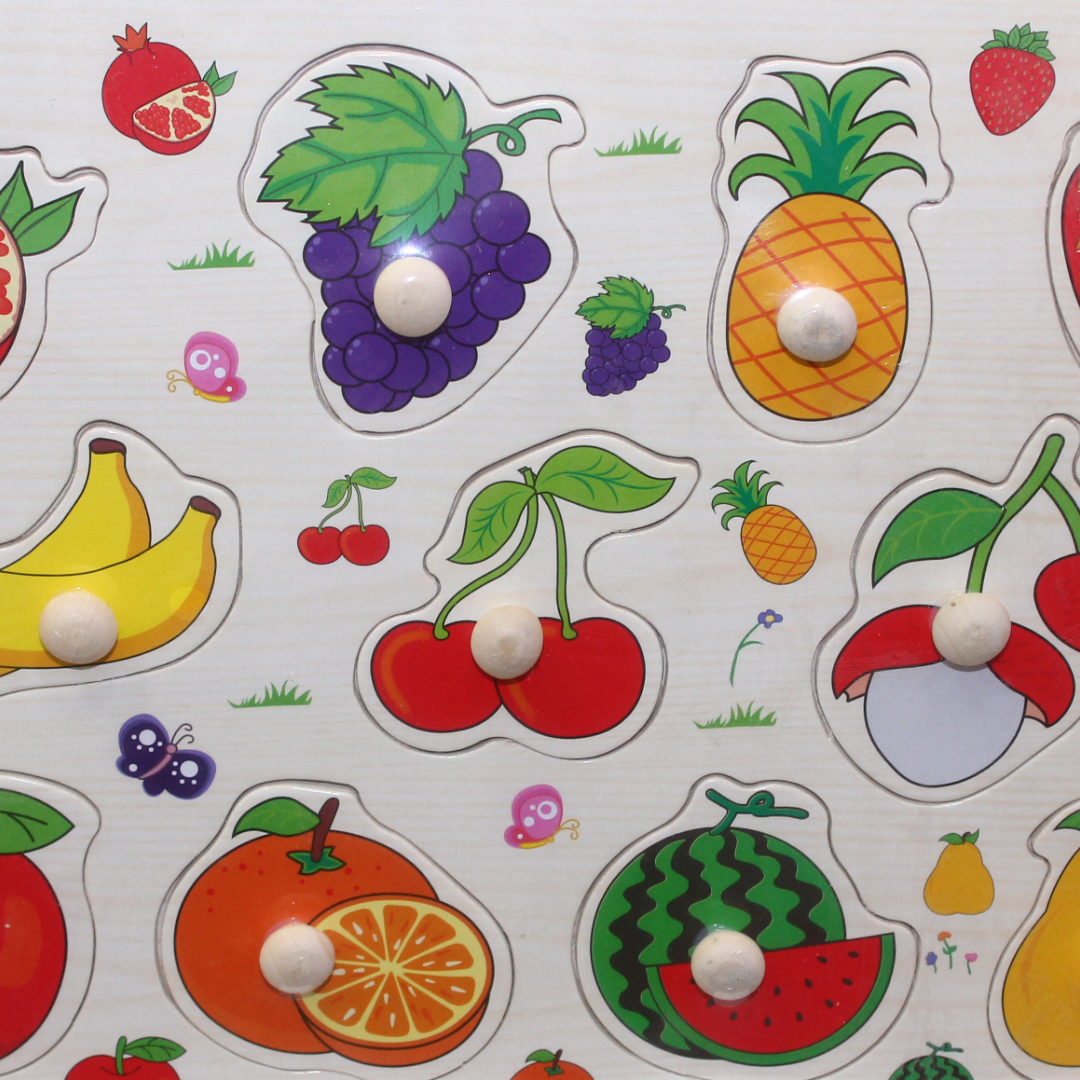 Wooden Fruits Knob Puzzle