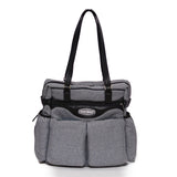 Petit Bebe Baby Diaper Bag Premium – Grey & Black