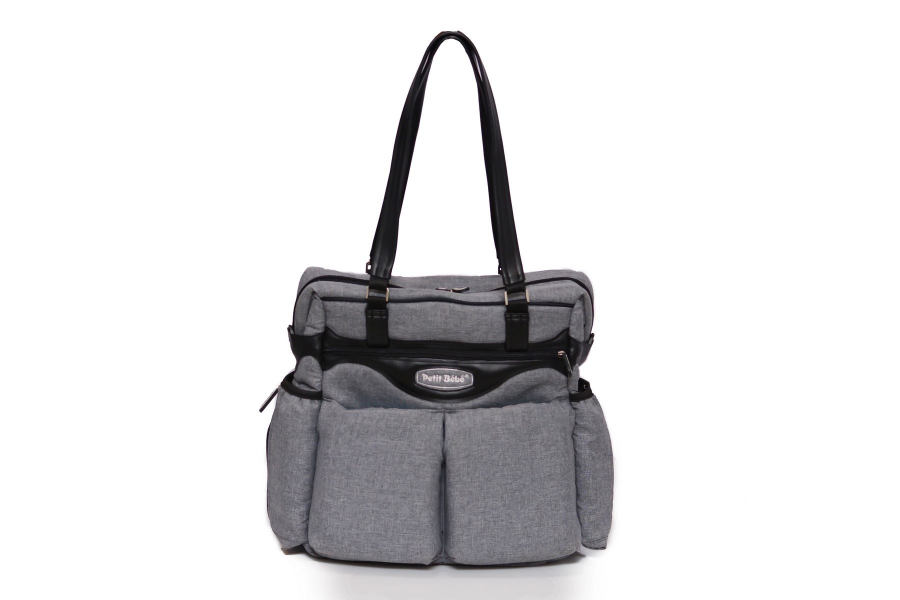 Petit Bebe Baby Diaper Bag Premium – Grey & Black