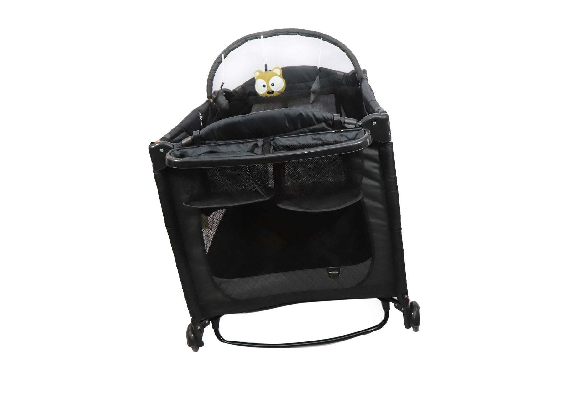 Baby Play Pen – Premium Waterproof Linen – Black