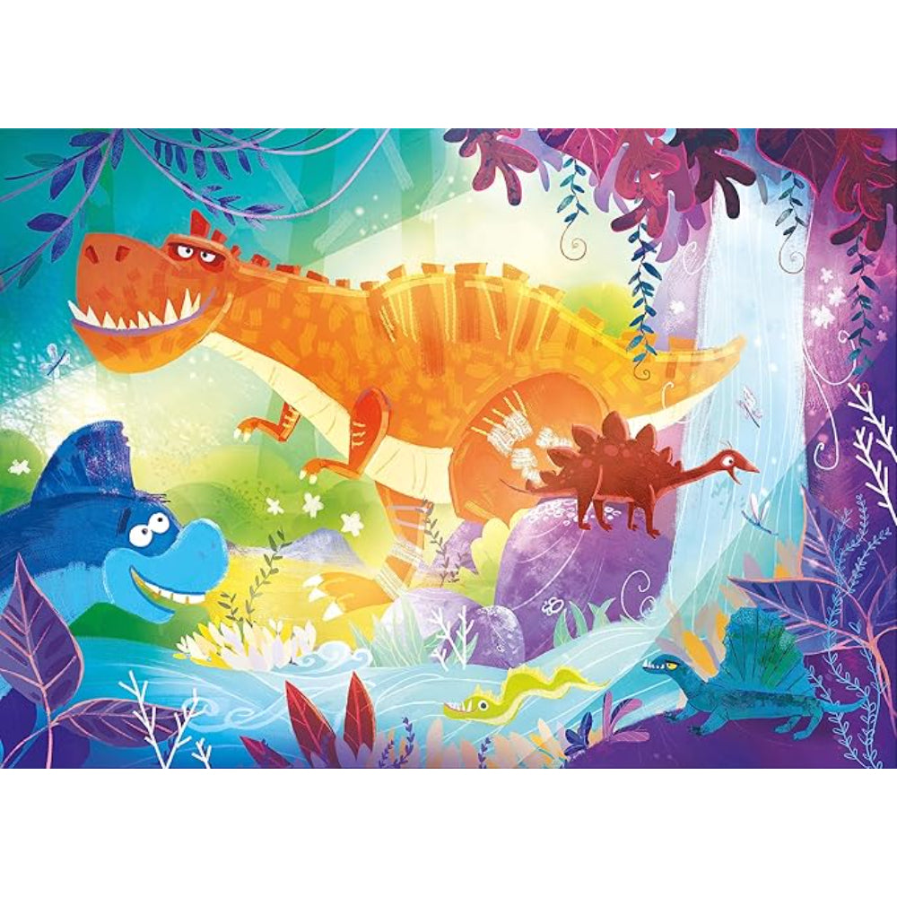 Clementoni Funny Dinosaurs Super Color 2-in-1 Puzzle – 2X20 Pcs