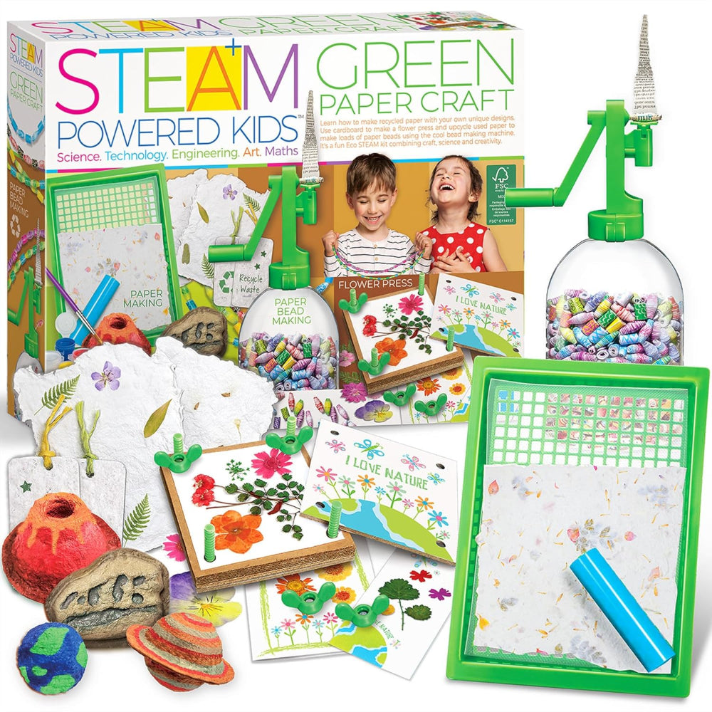 4M Steam Powered Kids Green Paper Craft Kit