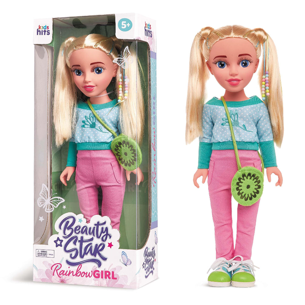 Kids Hits Beauty Star Flowery Spring Rainbow Girl Doll - Toys - OKO