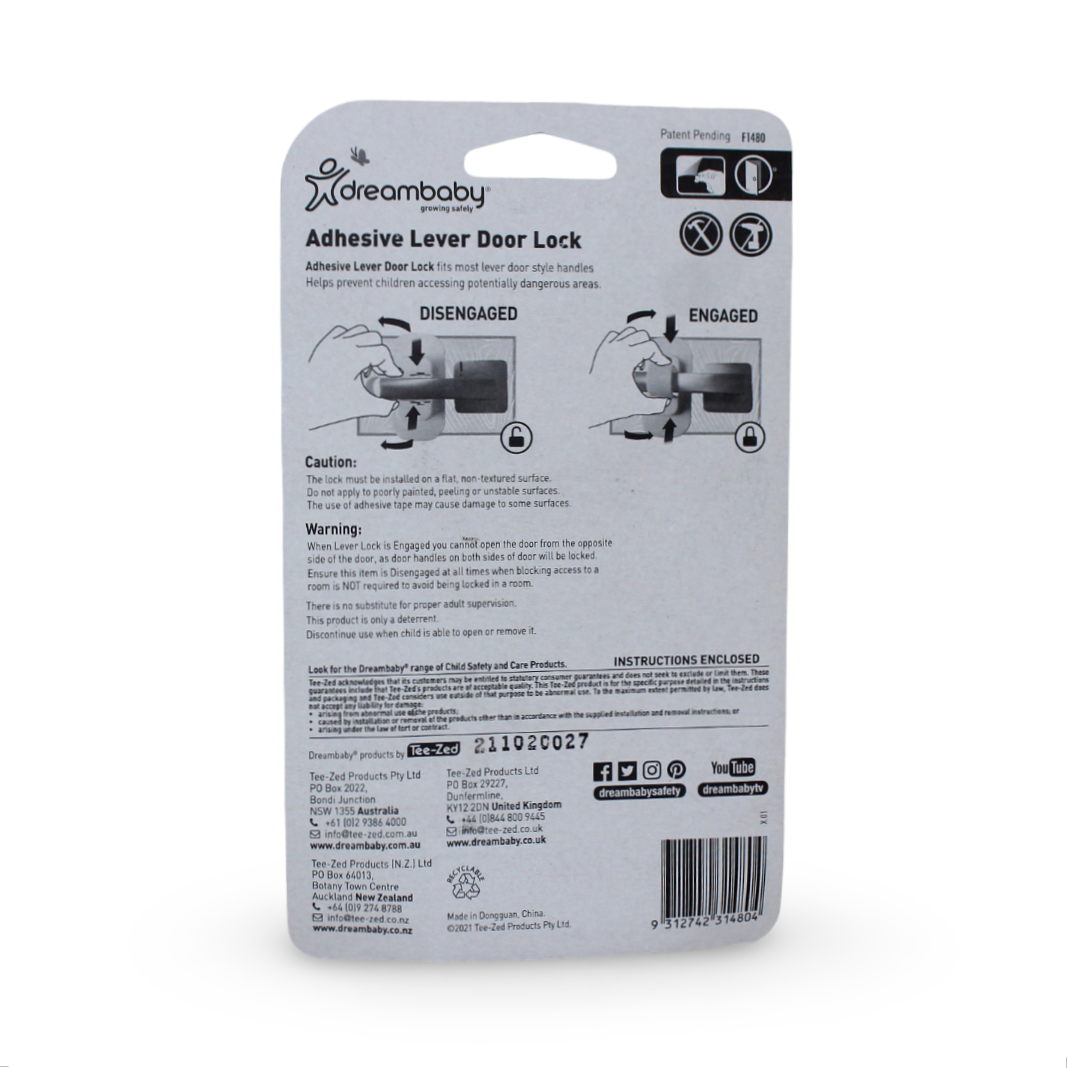 Dreambaby Adhesive Lever Door Lock