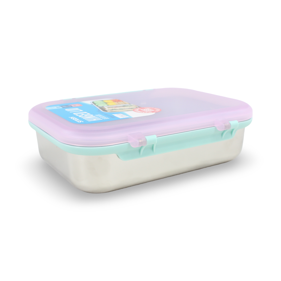 Smash Stainless Steel Hinged Bento Lunch Box 1.8L – Rose