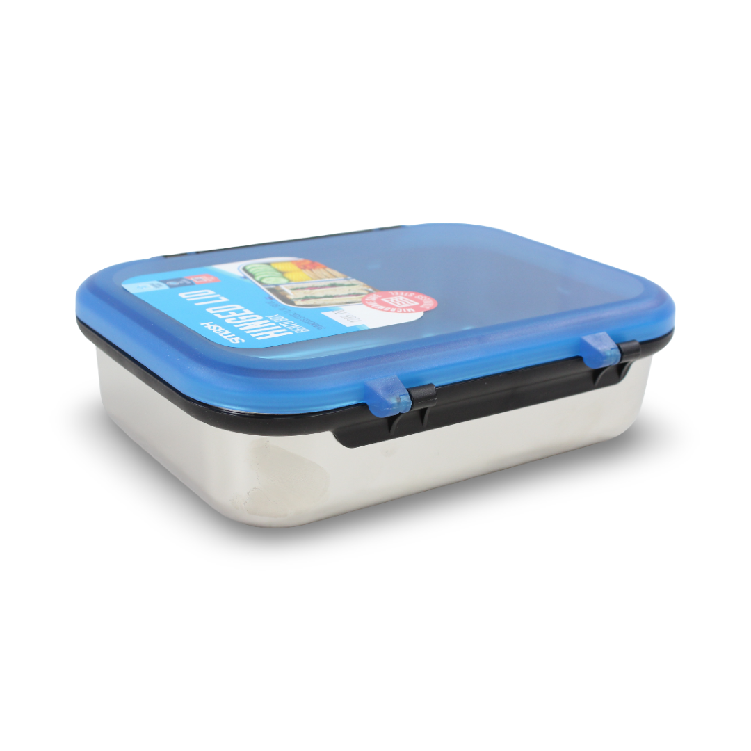 Smash Stainless Steel Hinged Bento Lunch Box 1.8L – Baby Blue