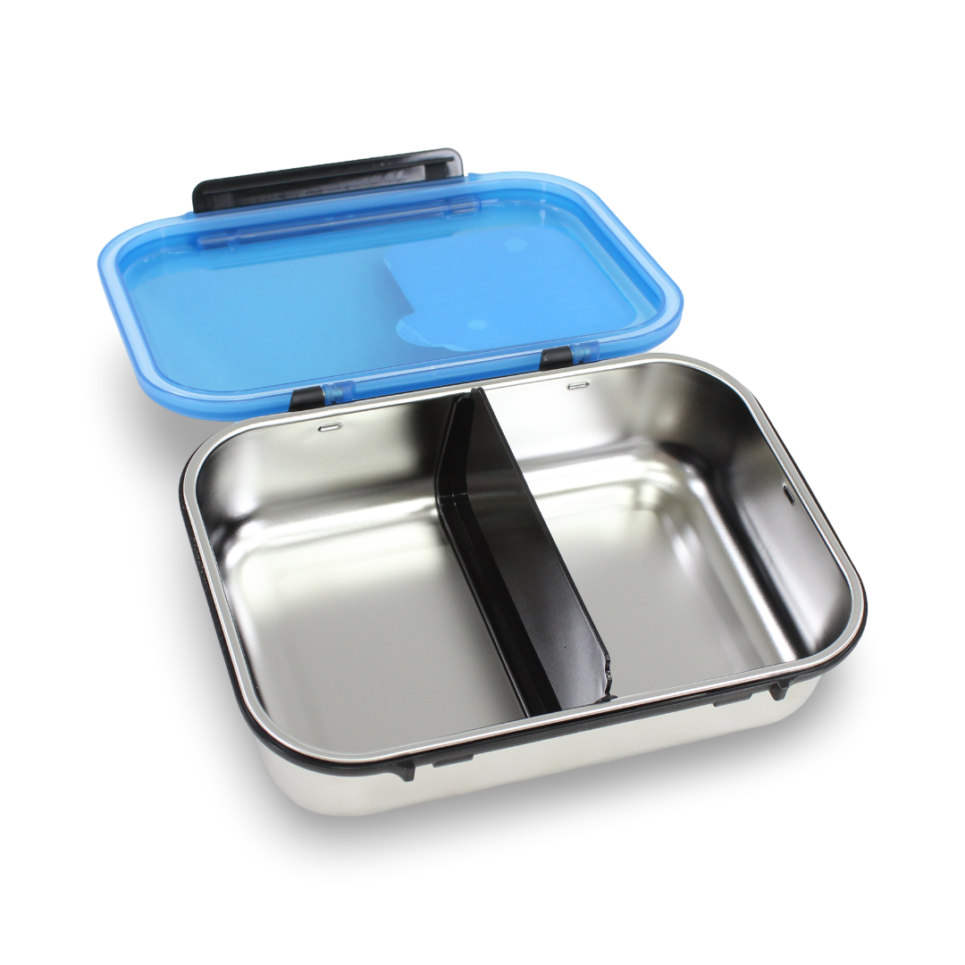 Smash Stainless Steel Hinged Bento Lunch Box 1.8L – Baby Blue
