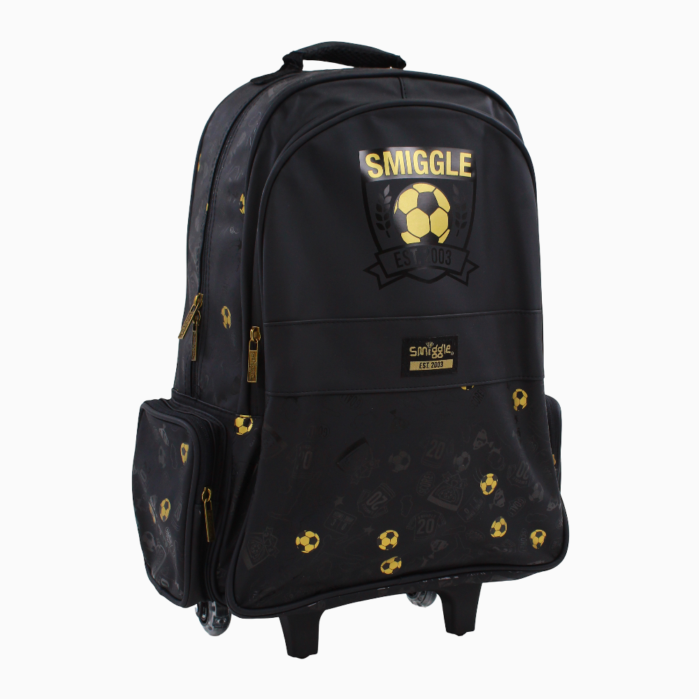 Golden Football Trolley Bag - Black (18 Inches)