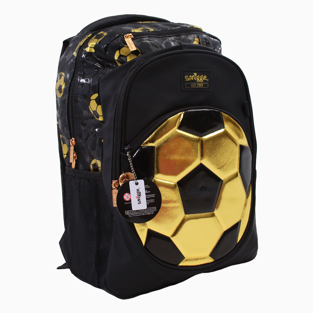 Golden Football Backpack - Black (17 Inches)