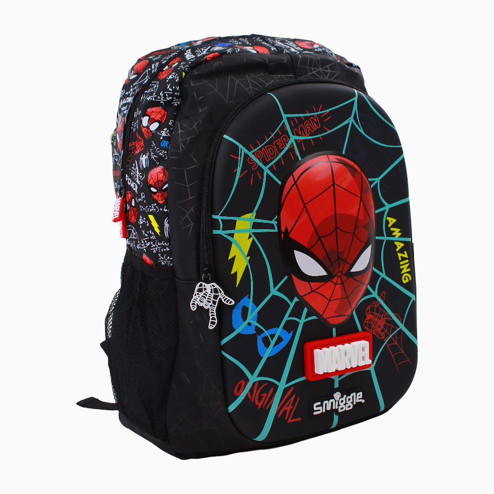 Spiderman Backpack - Black (17 Inches)