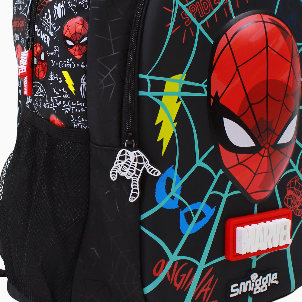 Spiderman Backpack - Black (17 Inches)