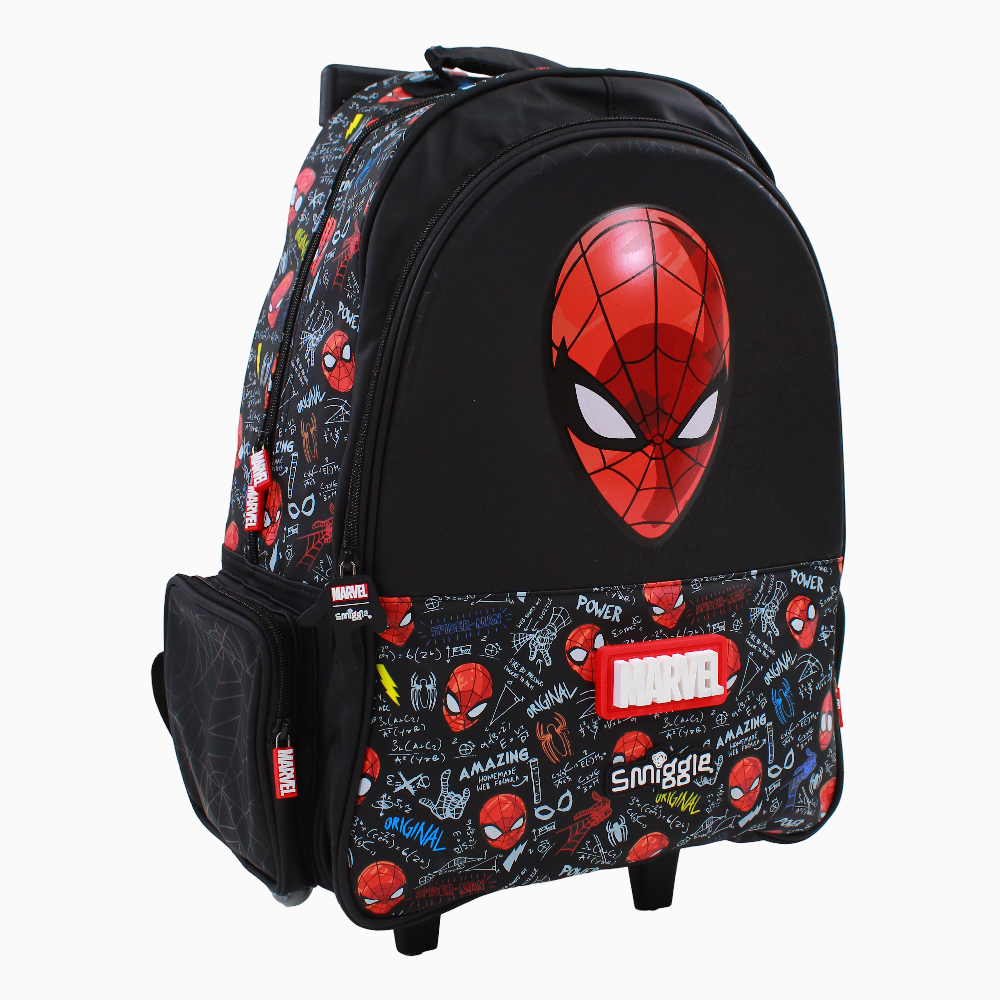 Spiderman Trolley Bag - Black (18 Inches)
