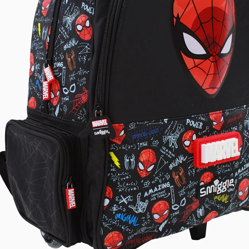 Spiderman Trolley Bag - Black (18 Inches)