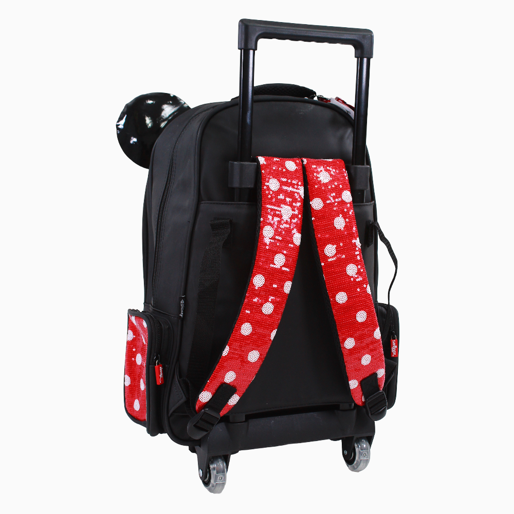 Minnie Mouse Trolley Bag - Black & Red (18 Inches)