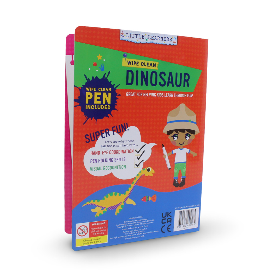Melon Wipe Clean Dinosaur Book