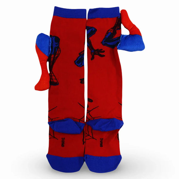 3D Boys Socks – Red with Spiderman Design