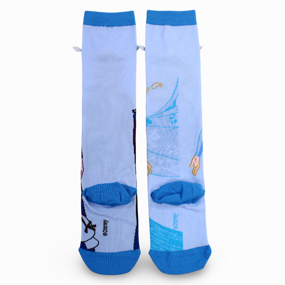 Girls Socks – Baby Blue with Frozen Design (Pack of 3)
