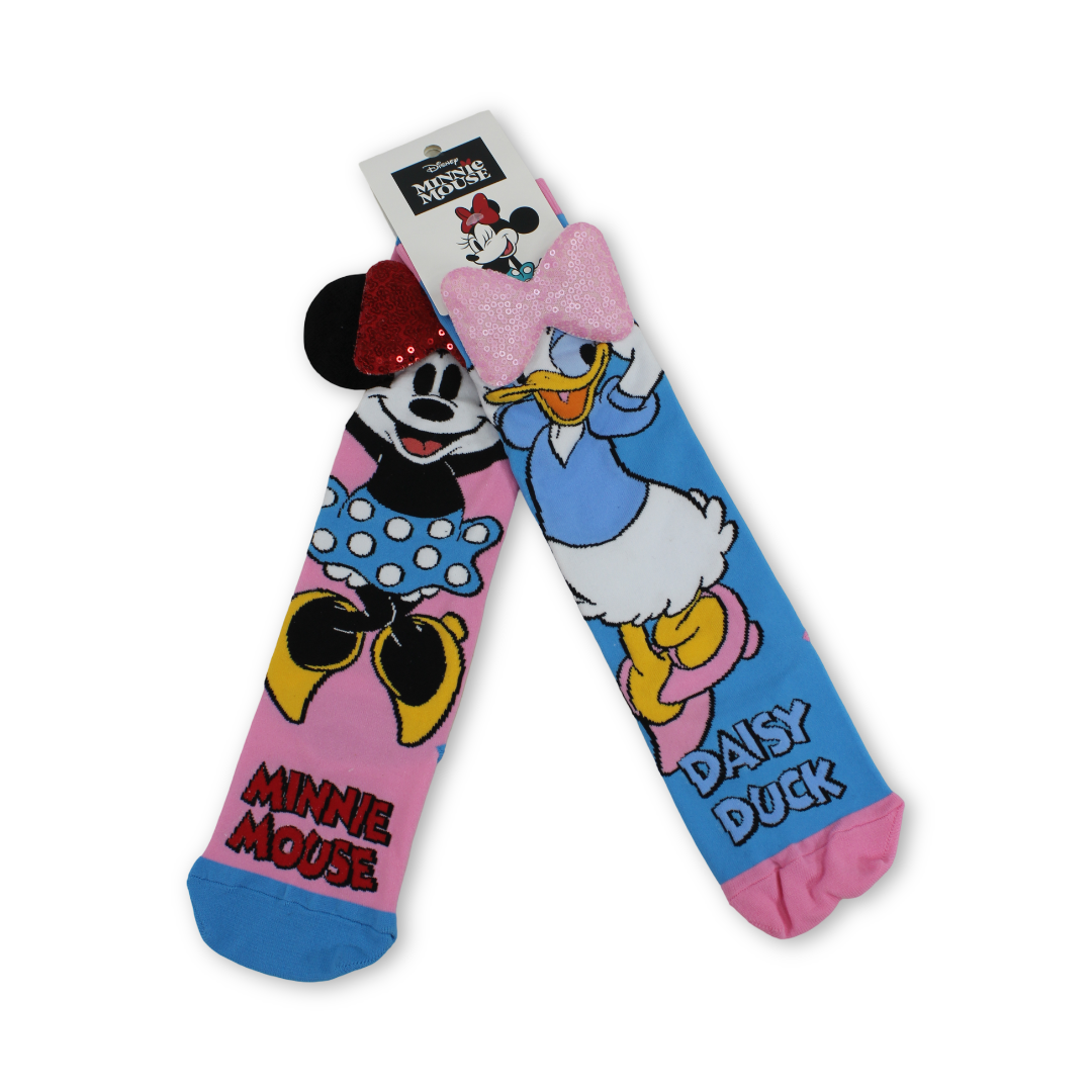 Girls 3D Cotton Socks – Minnie Mouse & Daisy Duck Design - Clothing - OKO